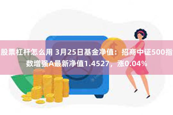 股票杠杆怎么用 3月25日基金净值：招商中证500指数增强A最新净值1.4527，涨0.04%