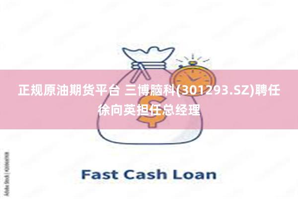 正规原油期货平台 三博脑科(301293.SZ)聘任徐向英担任总经理
