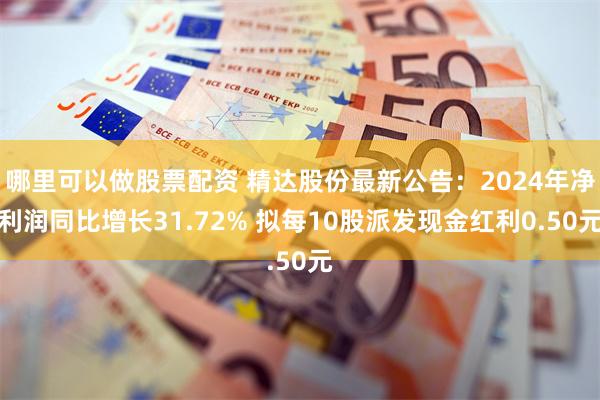 哪里可以做股票配资 精达股份最新公告：2024年净利润同比增长31.72% 拟每10股派发现金红利0.50元