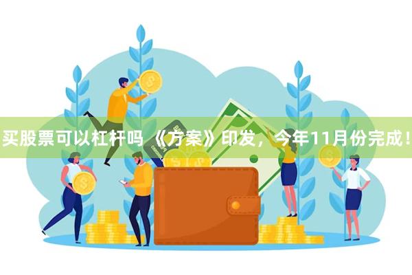 买股票可以杠杆吗 《方案》印发，今年11月份完成！