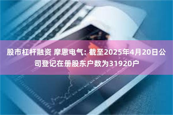 股市杠杆融资 摩恩电气: 截至2025年4月20日公司登记在册股东户数为31920户