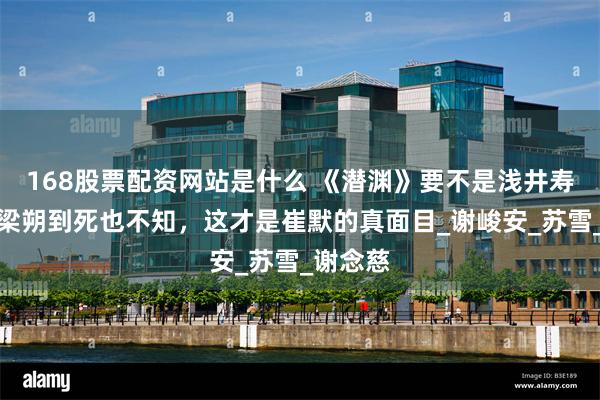 168股票配资网站是什么 《潜渊》要不是浅井寿被杀！梁朔到死也不知，这才是崔默的真面目_谢峻安_苏雪_谢念慈