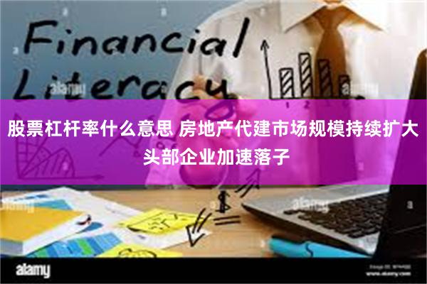 股票杠杆率什么意思 房地产代建市场规模持续扩大 头部企业加速落子