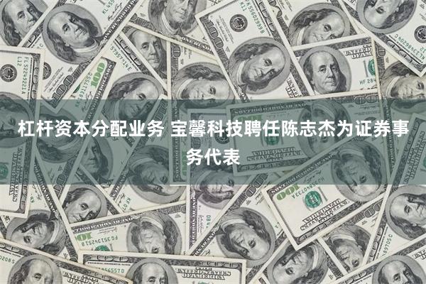 杠杆资本分配业务 宝馨科技聘任陈志杰为证券事务代表